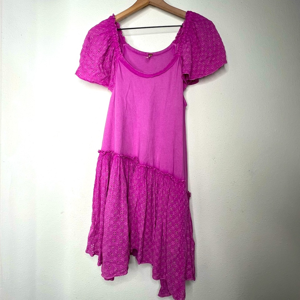 Free People Wanderlust Mini Dress in Medium Pink, size XS - Picture 3 of 9